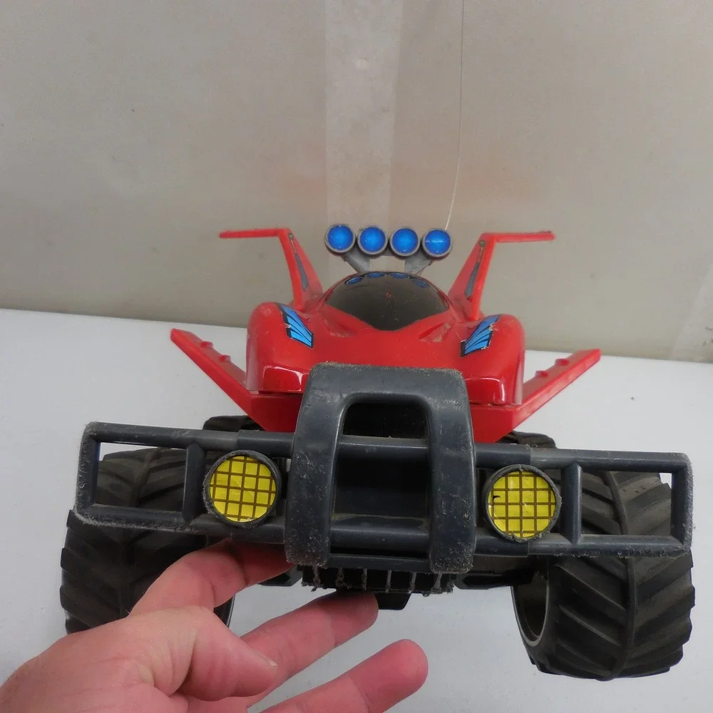 Vintage RadioShack Road Raptor RC Monster Truck Red Swing Action Tested & Works